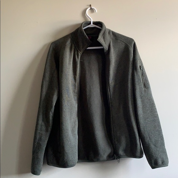 Dark Green (Forest/Sage) Fleece Autumn Jacket - Picture 3 of 7